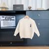 Xianao 2023 otoño e invierno Nuevo suéter grueso bordado de oso estilo coreano versátil suéter color liso a rayas niños y niñas