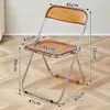 Mesa dobrável transparente acrílica vintage, estilo moderno e na moda, conjunto de mesa e cadeira portátil para varanda de casa, mesa de centro nórdica