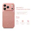 Adecuado para funda de iPhone 18 de Apple, Funda protectora mate antica anti-caídas para iPhone 18 Pro, Protección de lente de cobertura completa con purpurina, Estilo ins