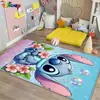 Alfombra de Dibujos Animados Stitch de Venta Caliente Transfronteriza Temu para Sala de Estar, Resistente a Manchas, Resistente al Desgaste y Fácil de Cuidar, Alfombra Grande Lista para Entrega
