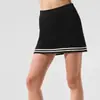 Conjunto de falda de punto para tenis para mujer transfronterizo, conjunto de camiseta tipo polo corta de cintura alta, media falda anti-exposición, ropa para correr y fitness al aire libre