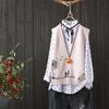 Chaleco Nuevo Otoño e Invierno 2024 Ropa Exterior Chaleco Bordado Chaleco Tejido Suéter de Punto Moderno Suelto Versátil sin Mangas para Mujer