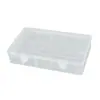 Caja Rectangular de Doble Botón Caja de Empaque Tapa Transparente Pluma Estilográfica Tarjeta Factura Juguete Tornillo Caja de Plástico Caja de Almacenamiento
