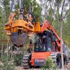 Máquina de Escavar Árvores Tipo Pá de Quatro Lâminas Árvore Florestal