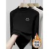Nuevas Camisetas Térmicas para Niñas de Otoño e Invierno Camisa Base Camiseta de Manga Larga con Cuello Semi Alto Elegante para Niños Moderna