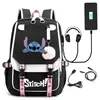 Mochilas para estudiantes de primaria y secundaria, mochilas para niños y niñas, mochilas infantiles lindas de dibujos animados de Stitch de gran capacidad