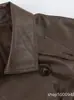 Comercio exterior transfronterizo ropa de mujer, nueva colección de otoño, estilo europeo y americano, diseño moderno y versátil, chaqueta corta de cuero con cuello de solapa