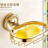 Juego colgante de herrajes para baño de cobre macizo chapado en oro estilo europeo, colgante de oro de lujo, estante para toallas de baño antiguo, estante, juego de almacenamiento