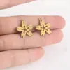 Acero Inoxidable 304 Colgante de Flor Transfronterizo Accesorios Moda Nicho DIY Collar Pulsera Joyería Colgante de Hoja Hueca