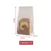 Bolsa de Papel de Piel de Vaca para Tostadas 450g Bolsa de Embalaje para Pan Croissant Laminado Mochi Croissant Bolsa para Pan con Sellado de Borde de Alambre