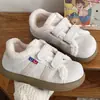 Zapatos tipo Birkenstock para mujer, forrados de felpa, cálidos, con cierre de velcro, suela gruesa, nueva colección invierno 2026, zapatos casuales versátiles, estilo estudiante, zapatos de algodón esponjoso