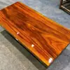 Mesa de Chá Okan de Madeira Maciça Placa Grande Estilo Chinês Mesa e Cadeira de Escritório para Chefe Combinação de Troncos