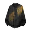 Chaqueta Vintage de Gamuza Lavada con Cuello Alto para Hombre, Estilo Primavera y Otoño, Abrigo con Textura Desgastada, Chaqueta de Vuelo Versátil de Moda