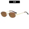 Moda Europea y Americana Nuevas Gafas de Sol Sin Montura Personalidad Versátil Estilo Callejero Gafas de Sol de Gama Alta Mismo Estilo que Influencers Gafas de Moda para Mujer