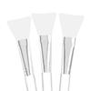 Herramienta de belleza para aplicar mascarilla DIY cepillo de silicona para mascarilla mango transparente cepillo para mascarilla cabezal suave cepillo de silicona