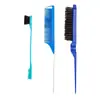 Peine de Cola para Peluquería, Peine Desenredante, Peine de Doble Extremo, Cepillo para Cejas de Tres Filas, Set de Tres Piezas para Maquillaje y Peinado, Herramientas de Cepillo para Dar Forma a las Cejas