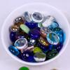 Cuentas Planas de Vidrio Tesoro para Niños Excavación Cuentas de Vidrio Fondo Plano Vidrio Artístico Hecho a Mano Piedra Pesca Pecera Decorativa Vidrio de Colores