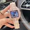 Relógio de Luxo Popular para Mulheres com Pedras Preciosas em Toda a Pulseira, Letras Romanas Clássicas, Elegante e na Moda, Relógio Dai Shika