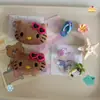 Charms de Sapato de Couro Preto Fofo de Desenho Animado Estrela do Mar Kt Gato para Crocs, Acessórios Decorativos Destacáveis Atacado
