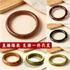 Transmissão ao vivo do TikTok, pulseiras premium de madeira de pêssego mais vendidas, atacado do fabricante, joias estilo chinês para homens e mulheres, pulseiras redondas, itens culturais