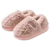 Pantuflas de Algodón de Invierno para Mujer con Cubierta para el Talón, Nuevo Modelo 2026, Zapatos de Felpa de Algodón Gruesos Antideslizantes Cálidos para Interiores para Mujer