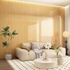 Adhesivo 3D Estéreo Transfronterizo Tablero de Celosía con Grano de Madera Pegatinas de Pared Papel Tapiz Pared de Fondo para Sala de Estar Decoración Impermeable y a Prueba de Humedad