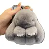 Lindo Colgante Llavero de Conejo de Peluche, Muñeco de Conejo Pequeño Auténtico de Moda, Adorno de Regalo de Cumpleaños para Estudiantes Niñas