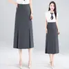 Saia Midi Elegante e Madura de Cintura Alta em Linha A para Mulheres, com Fenda, Emagrece e Molda o Quadril, Saia Estilosa para Conjunto de Primavera e Verão