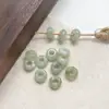 Cristal Natural Aventurina Jade Hebilla de Paz Donut Forma Colgante Pequeño Materiales para Pulsera Trenzada de Abalorios Hecha a Mano DIY
