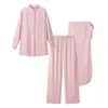 Comercio Exterior Ropa de Mujer 2026 Verano Nuevo Estilo Europeo y Americano Moda Camisa de Manga Larga Top Falda Cruzada Conjunto de Pantalones Casuales