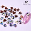 Nuevos Diamantes de Imitación Hot-Fix Color AB Oro Rosa, Diamantes de Imitación Premium de Forma Irregular Que No Se Caerán, Decoraciones para Uñas, Diamantes de Imitación de Cristal
