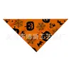 Servilleta de Babas para Mascotas de Halloween Estampado de Fantasma Calabaza Calavera Decoración de Fiesta Festiva para Perros