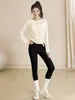 Top de Yoga para Mulheres 2026 Primavera/Outono Novo Estilo Elegante Que Valoriza a Figura Fitness Corrida Treinamento Roupa Esportiva Conjunto de Duas Peças