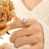 Joia estilo coreano moda anel clássico cravejado com zircônia elegante e requintado presente para mulheres para joias de Ano Novo A328