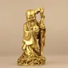 Adornos de Latón Fu Lu Shou Apertura y Mudanza a Nuevos Hogares Regalos para Personas Mayores Regalos de Cumpleaños para Sala de Estar Artesanía de Latón