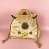 Adorable Peluche de Capibara Bolsillo con Cordón Lavable Papelería de Capibara Cibernético Bolsa de Almacenamiento Portátil de Gran Capacidad