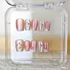 Pegatinas de Uñas Diamantadas Estilo Cat-Eye de Gama Alta, 10 Piezas, Piezas de Uñas Versátiles y Codificadas, Uñas Portátiles Hechas a Mano con Estilo Estéreo 3D