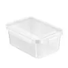 Caixa de armazenamento de frutas de grande capacidade de grau alimentício, caixa especial para freezer selada para geladeira com tampa de encaixe