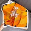 Pañuelo Delgado de Seda de 70 cm con Estampado de Poni, Pañuelo para Mujer, Accesorio para Camisa, Pañuelo para el Cuello, Pañuelo Cuadrado Pequeño, Chal de Alta Gama