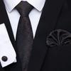 Spot de alta qualidade de poliéster gravata de seda dos homens flor de caju padrinho homem Casamento gravata bolso conjunto Jacquard