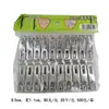 Pinzas Planas de Acero Inoxidable para Secar, Pinzas Metálicas para Secar Sábanas, Pinzas para Calcetines, Pinzas para Ropa de Cabeza Plana, No Magnéticas, 20 Piezas
