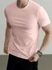 Camiseta de Manga Corta para Hombre Hengyuanxiang Antibacteriana 100% Algodón de Fibra Larga 2026 Verano Nueva Camiseta de Algodón Elástico de Color Liso para Hombre