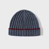 2026 Otoño e Invierno Europeo y Americano Nuevo Gorro de Punto Lana Pura Gorro para Hombre Gorro para Mujer Canalé Adorno de Bloques de Color Gorro Beanie B C