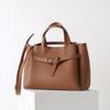 Bolso de Cubo Grande de Cuero de Grano Superior Versátil Nuevo, Bolso Tote Texturizado para el Trabajo, Bolso de Boda, Bolso Grande