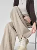 Pantalones Casuales con Forro de Polar Otoño/Invierno 2026 con Patrón de Espiga, Adelgazantes, Elegantes, Versátiles para el Viaje Diario, Pantalones de Mujer de Estilo Relajado