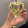 Colección de Pulseras de Bambú Breeze de Aspecto Elegante Estilo Bosque, Pulseras con Diseño de Cuentas Frescas Estilo Chino Nuevo Retro, Joyería Artística