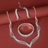 Joias de noiva direto da fábrica, moda requintada, corrente de garra OL, conjunto de colar e brinco de strass rabo de raposa 472