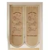 Cortina de Puerta de Dibujos Animados Simple para Dormitorio, Salón de Té en Casa, Cortina Divisoria de Privacidad, Cortina de Puerta para Baño sin Perforaciones