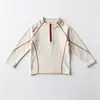 Moletom com Forro de Lã para Crianças e Pré-Adolescentes, Jaqueta Esportiva Trendy para Estudantes, Blusa Infantil de Gola Semi-Alta, Camiseta de Manga Longa para Meninas