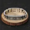 Venta al por mayor de fábrica joyería de plata de ley 925 plata tailandesa retro mantra de seis caracteres carácter de Buda dorje de diamante hebilla de pulsera cadena de plata